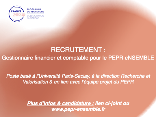 Recrutement : Poste de gestionnaire financier et comptable (basé à l’Université Paris-Saclay)